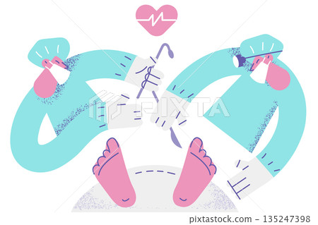 Surgery and operation on heart concept 135247398