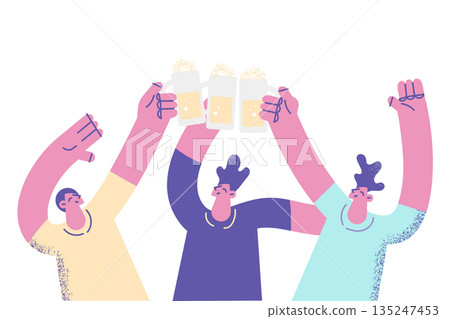 Celebrating holiday and party with beer concept 135247453