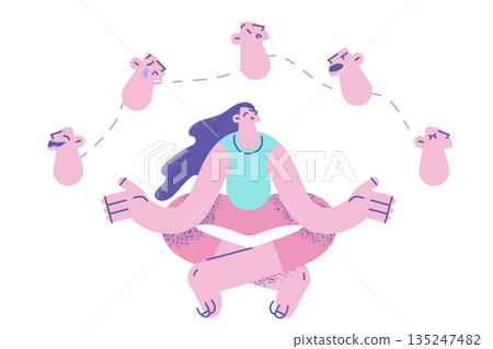 Bipolar disorder and mental health concept Bipolar disorder and mental health concept 135247482