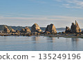 The strange rock formations of Hashiguiiwa in Wakayama and the sea at low tide 135249196
