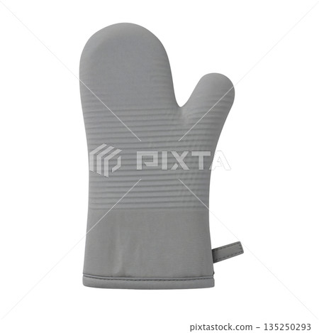 Oven Mitt Designed for Cooking and Baking Tasks in a Modern Kitchen 135250293