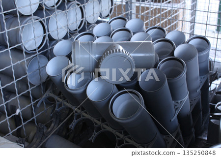 background of real construction, elements and tools disorder 135250848