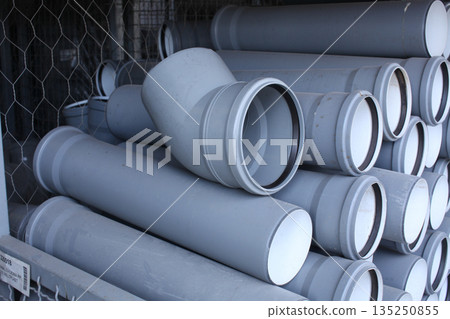 background of real construction, elements and tools disorder 135250855