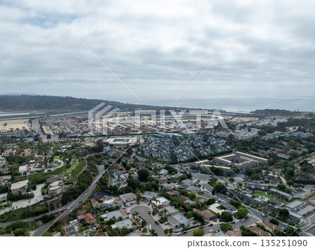Aerial view of Del Mar town in San Diego, California Aerial view of Del Mar town in San Diego, California 135251090