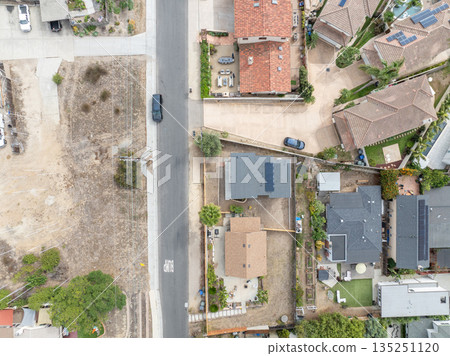Aerial view of Del Mar town in San Diego, California 135251120