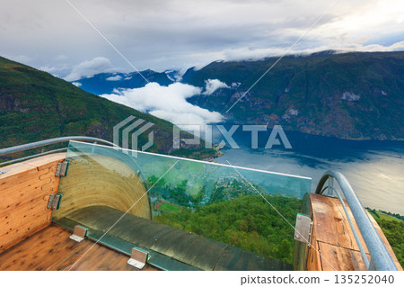 Fjord landscape at Stegastein viewpoint Norway 135252040