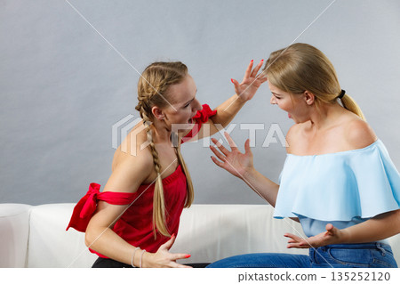 Two women having argue fight 135252120