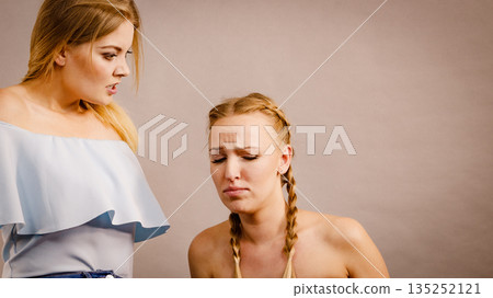Two women having argue fight Two women having argue fight 135252121