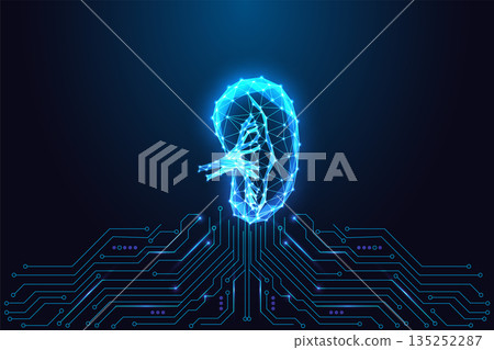 Cybersecurity Web Network. Digital Threat Mapping, Data Protection. Cyber Defense Vector design 135252287