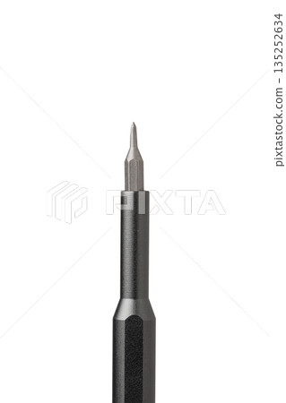 Iron bit with screwdriver on Isolated on white background Iron bit with screwdriver on Isolated on white background 135252634