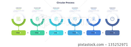Modern Infographic Business Banner. Vector Illustration 135252971
