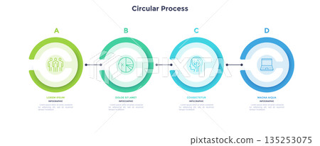 Modern Infographic Business Banner. Vector Illustration 135253075
