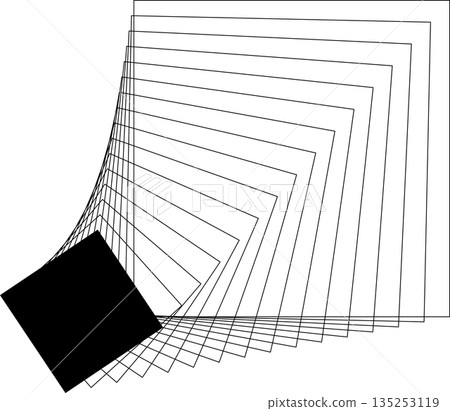 Square frame flowing line with blending for logo, symbol, badges Square frame flowing line with blending for logo, symbol, badges 135253119