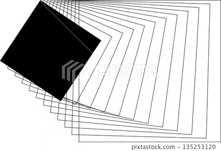 Square frame flowing line with blending for logo, symbol, badges Square frame flowing line with blending for logo, symbol, badges 135253120