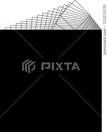 Square frame flowing line with blending for logo, symbol, badges 135253135