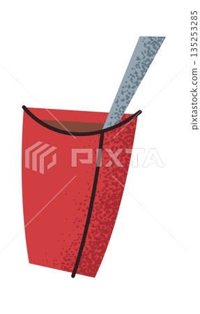 Cup of tea with spoon Cup of tea with spoon 135253285