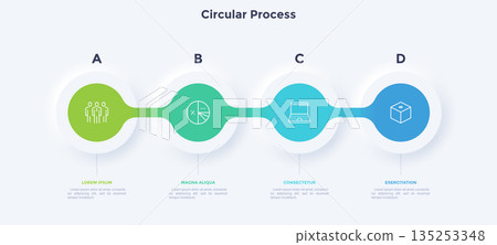 Modern Infographic Business Banner. Vector Illustration 135253348
