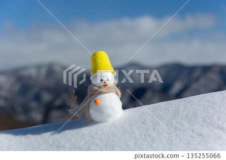 Fresh snow and snowmen Fresh snow and snowmen 135255066