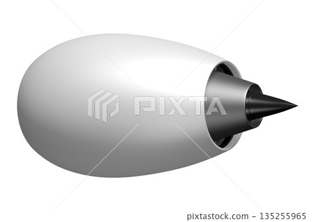 Jet engine isolated on white background - side view 135255965