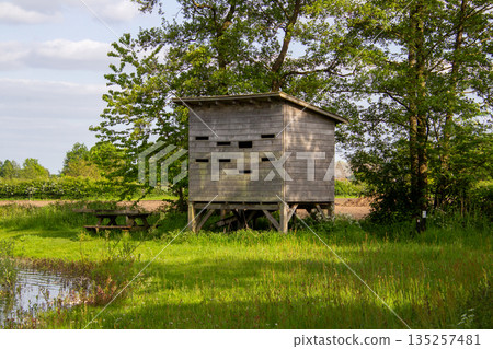 Lookout observation post for birds and wildlife Lookout observation post for birds and wildlife 135257481