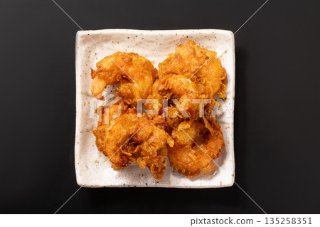 Deep fried shrimp flakes 135258351