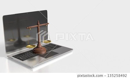 Information Technology Law and Digital Justice Concept 3d render. 135258492