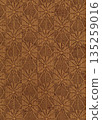 Brown hemp leaf pattern fabric 135259016