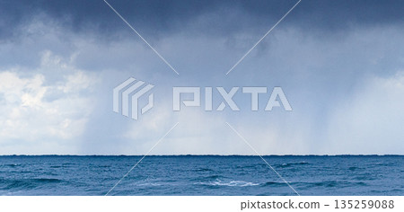 The rough Sea of Japan seen from the coast of Higashihama in Tottori, San'in region, in snowy winter The rough Sea of Japan seen from the coast of Higashihama in Tottori, San'in region, in snowy winter 135259088
