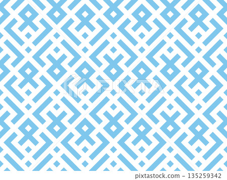 Abstract geometric pattern. A seamless vector background. White and blue ornament. Graphic modern pattern. Simple lattice graphic design Abstract geometric pattern. A seamless vector background. White and blue ornament. Graphic modern pattern. Simple lattice graphic design 135259342
