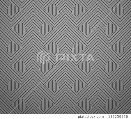 Abstract geometric pattern with stripes, lines. Seamless vector background. Gray and black ornament. Simple lattice graphic design Abstract geometric pattern with stripes, lines. Seamless vector background. Gray and black ornament. Simple lattice graphic design 135259356