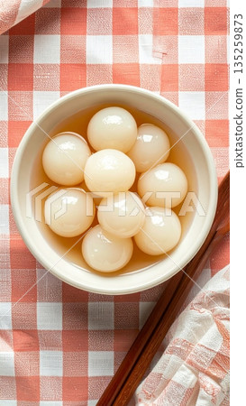 Ginger Syrup Rice Dumplings (Bua Loy) Ginger Syrup Rice Dumplings (Bua Loy) 135259873
