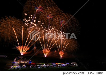 Akita Prefecture Night Sky and Fireworks Akita Prefecture Night Sky and Fireworks 135260084