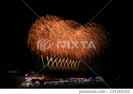 秋田縣夜空和煙火 135260101