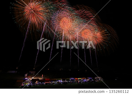 秋田縣夜空和煙火 135260112