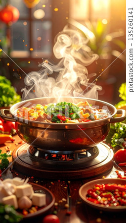 Spicy Chinese Hot Pot (Sichuan Style) Spicy Chinese Hot Pot (Sichuan Style) 135260141