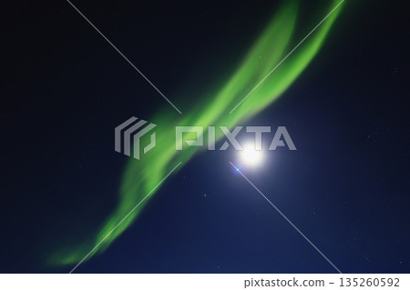 Aurora floating in space 135260592