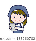 A female "staff member" using a tablet 135260782
