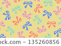 Hand-drawn ribbon pattern (colorful x yellow) Hand-drawn ribbon pattern (colorful x yellow) 135260856