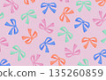 Hand-drawn ribbon pattern (colorful x pink) Hand-drawn ribbon pattern (colorful x pink) 135260859