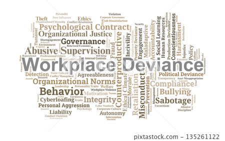 Workplace Deviance Word Cloud. Core Concepts in Organizational Misconduct and Ethics Workplace Deviance Word Cloud. Core Concepts in Organizational Misconduct and Ethics 135261122