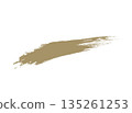 用毛筆繪製的金色線條插圖素材 135261253