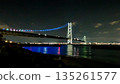 Kobe night view and Akashi Kaikyo Bridge 135261577