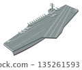 Illustration of a nuclear aircraft carrier 135261593