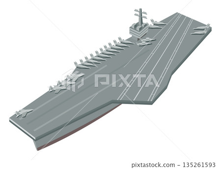 核動力航空母艦示意圖 135261593