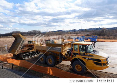 Construction site transport vehicles Construction site transport vehicles 135261611