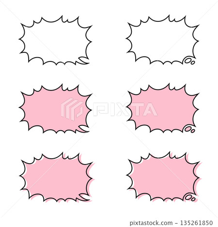Simple speech bubble③ 135261850