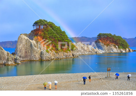 【岩手縣】淨土濱海灘與彩虹 【岩手縣】淨土濱海灘與彩虹 135261856