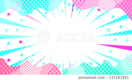 Sun Screentone Yellow Background Sun Screentone Yellow Background 135261891