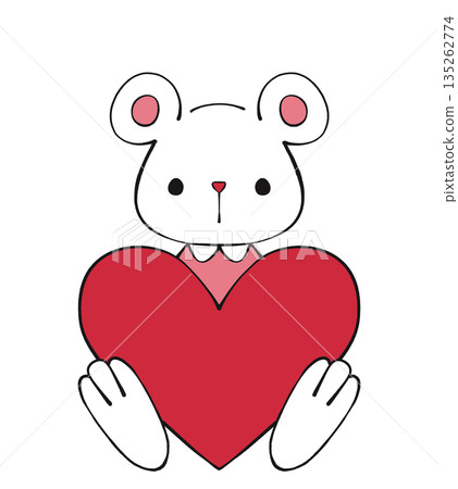 bear with red heart bear with red heart 135262774