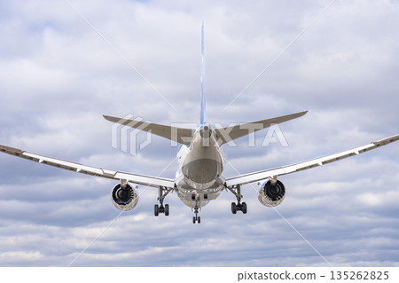 冬季大阪機場(伊丹機場)降落飛機,大阪府豐中市 冬季大阪機場(伊丹機場)降落飛機,大阪府豐中市 135262825
